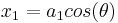 x_{1}=a_{1}cos(\theta)