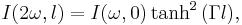 I(2\omega,l) = I(\omega,0)\tanh^2{(\Gamma l)},