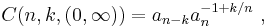  C(n, k, (0, \infty)) = a_{n-k} a_n^{-1%2Bk/n}~, 