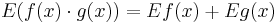 E ( f(x) \cdot g(x) ) = E f(x) %2B E g(x)