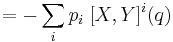 = - \sum_i p_i \; [X,Y]^i(q) 