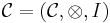 \mathcal{C} = (\mathcal{C},\otimes,I)