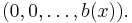 (0, 0, \ldots, b(x)).