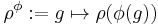 \rho^\phi�:= g \mapsto \rho(\phi(g))