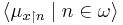 \langle\mu_{x\upharpoonright n}\mid n\in\omega\rangle