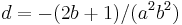  d=-(2b%2B1)/(a^2b^2) 