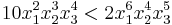 10x_1^2x_2^3x_3^4 < 2x_1^6x_2^4x_3^5