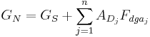 G_N = G_S %2B \sum_{j=1}^n A_{D_j} F_{dga_j}