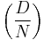 \left(\frac{D}{N}\right)