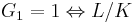 G_1 = 1 \Leftrightarrow L/K 