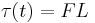 \tau(t) = FL\,