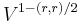 V^{1-(r,r)/2}