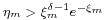 \scriptstyle \eta_m \;>\; \xi_m^{\delta - 1} e^{-\xi_m}