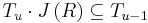 T_u\cdot J\left(R\right)\subseteq T_{u-1}