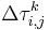 \Delta \tau^{k}_{i,j}