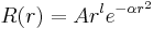 \ R(r) = A r^l e^{-\alpha r^2}