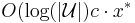 O(\log(|\mathcal U|)c\cdot x^*