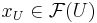 x_U \in \mathcal F(U)