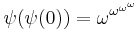 \psi(\psi(0)) = \omega^{\omega^{\omega^\omega}}