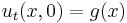 u_t(x,0)=g(x) \,