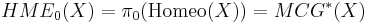 HME_0(X)=\pi_0({\rm Homeo}(X))=MCG^*(X)