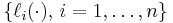 \{\ell_i(\cdot),\,i=1,\dots,n\}