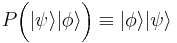 P \bigg(|\psi\rang |\phi\rang \bigg) \equiv |\phi\rang |\psi\rang 