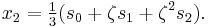 x_2 = \tfrac13(s_0 %2B \zeta s_1 %2B \zeta^2 s_2).\,