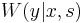 \textstyle W(y|x,s)