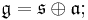 \mathfrak{g} = \mathfrak{s} \oplus \mathfrak{a};