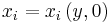 x_{i}=x_{i}\left(  y,0\right)  