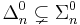 \Delta^0_n \subsetneq \Sigma^0_n