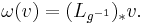 \omega(v)=(L_{g^{-1}})_*v.