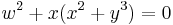  w^2%2Bx(x^2%2By^3)=0 