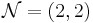 \mathcal{N}=(2,2)