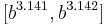 [b^{3.141},b^{3.142}]