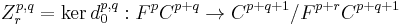 Z_r^{p,q} = \ker d_0^{p,q}�: F^p C^{p%2Bq} \rightarrow C^{p%2Bq%2B1}/F^{p%2Br} C^{p%2Bq%2B1}