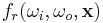 f_r(\omega_i,\omega_o,\mathbf{x})