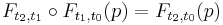 F_{t_2,t_1} \circ F_{t_1,t_0}(p)=F_{t_2,t_0}(p)