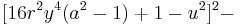  [16r^2y^4(a^2 - 1) %2B 1 - u^2]^2 - 