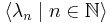 \langle \lambda_n \mid n \in \mathbb{N}\rangle