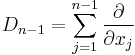 D_{n-1}=\sum_{j=1}^{n-1}\frac{\partial}{\partial x_{j}}