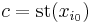 c= {\rm st}(x_{i_0})