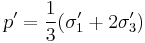 \ p'=\frac{1}{3}(\sigma_1'%2B2\sigma_3')