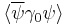 \langle \overline\psi \gamma_0\psi\rangle