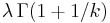 \lambda \, \Gamma(1%2B1/k)\,