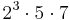 2^3 \cdot 5 \cdot 7