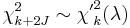 \chi_{k%2B2J}^2 \sim {\chi'}_k^2(\lambda)