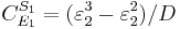 
C^{S_1}_{E_1} = (\varepsilon^{3}_2 - \varepsilon^{2}_2) / D
