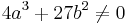 4a^3 %2B 27b^2 \not= 0